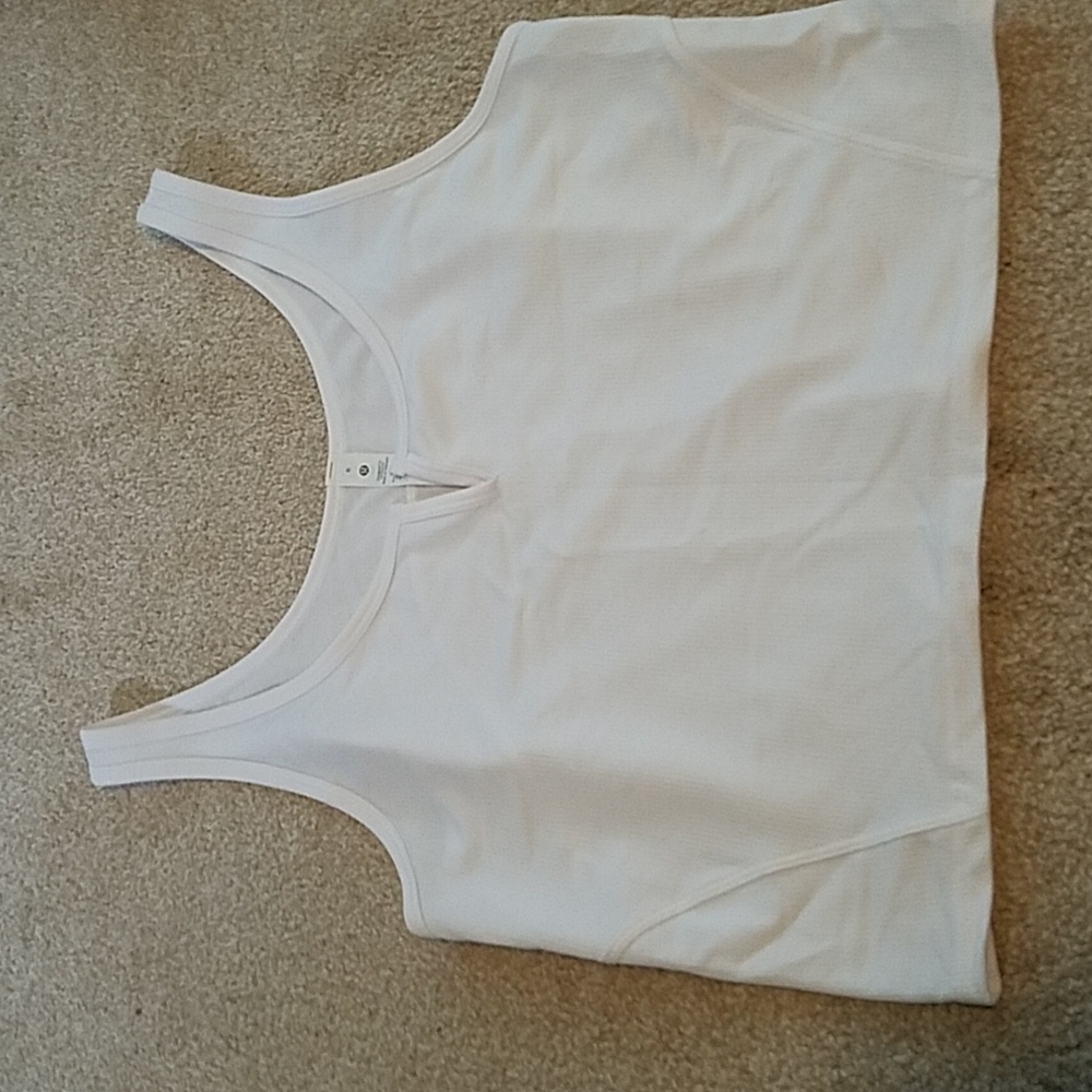 NWOT lululemon white crop top